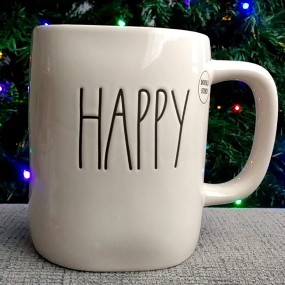 HAPPY Sunflower Double-sided Mug Green Inside 🌻 - Picture 2 of 5